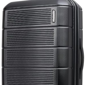 American Tourister Stratum 2.0 Expandable Hardside Luggage with Spinner Wheels, 24" SPINNER, Jet Black