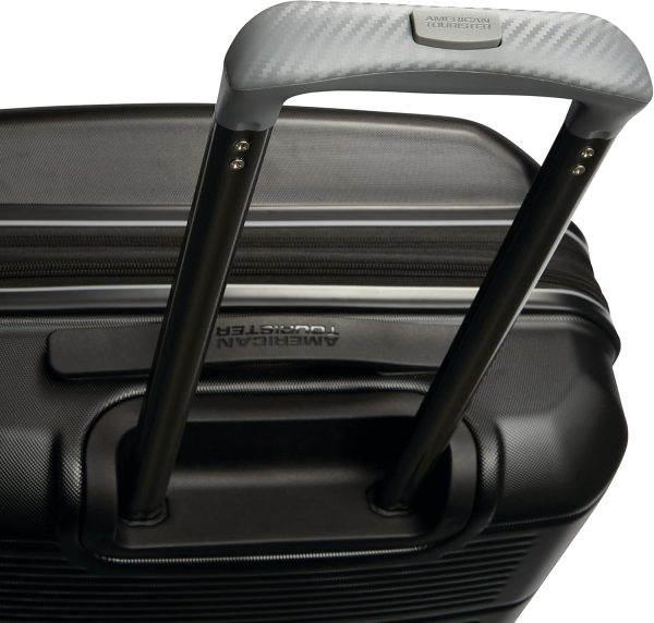 American Tourister Stratum 2.0 Expandable Hardside Luggage with Spinner Wheels, 24" SPINNER, Jet Black - Image 2