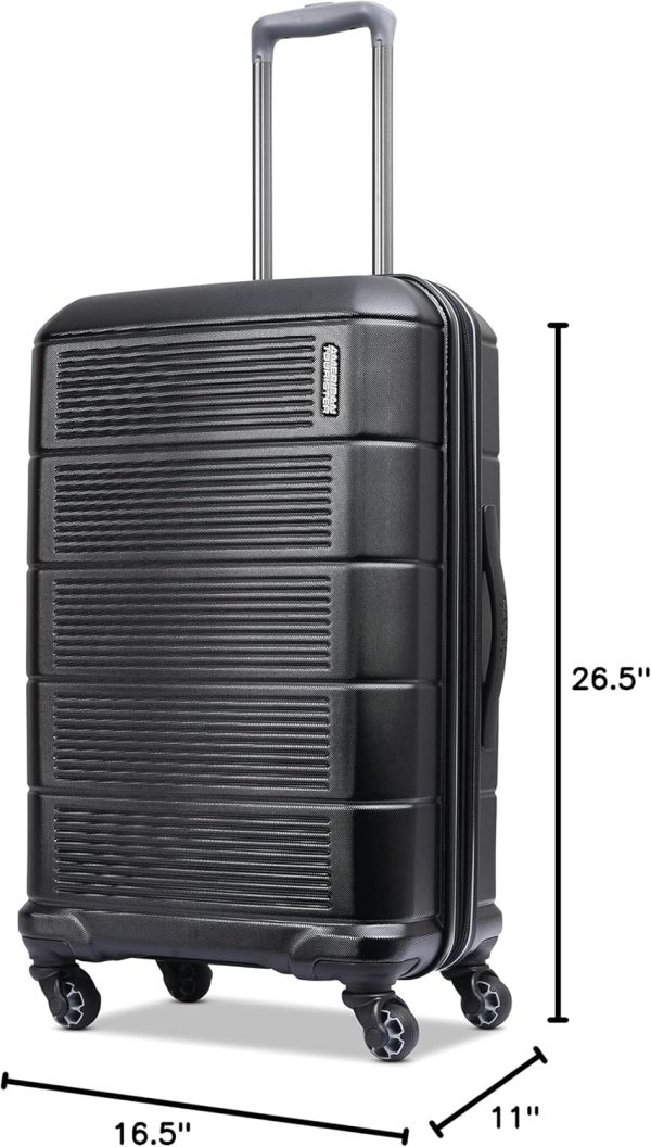 American Tourister Stratum 2.0 Expandable Hardside Luggage with Spinner Wheels, 24" SPINNER, Jet Black - Image 8