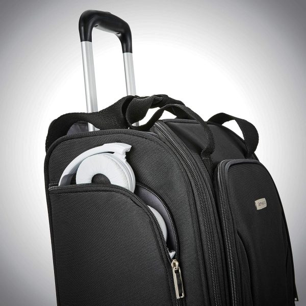 Samsonite Underseat Carry-On Spinner with USB Port, Jet Black, One Size - Image 5