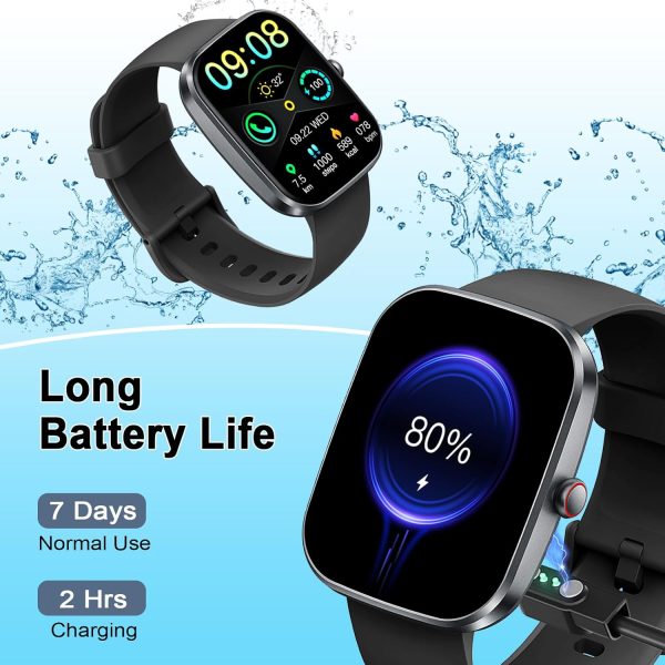 Smart Watch(Answer/Make Call), 1.91" Smartwatch for Men Women, NEW Fitness Watch with 110+ Sport Modes, Fitness Activity Tracke with Pedometer/Sleep Monitor/Heart Rate/IP68 Waterproof, for Android iOS - Image 7